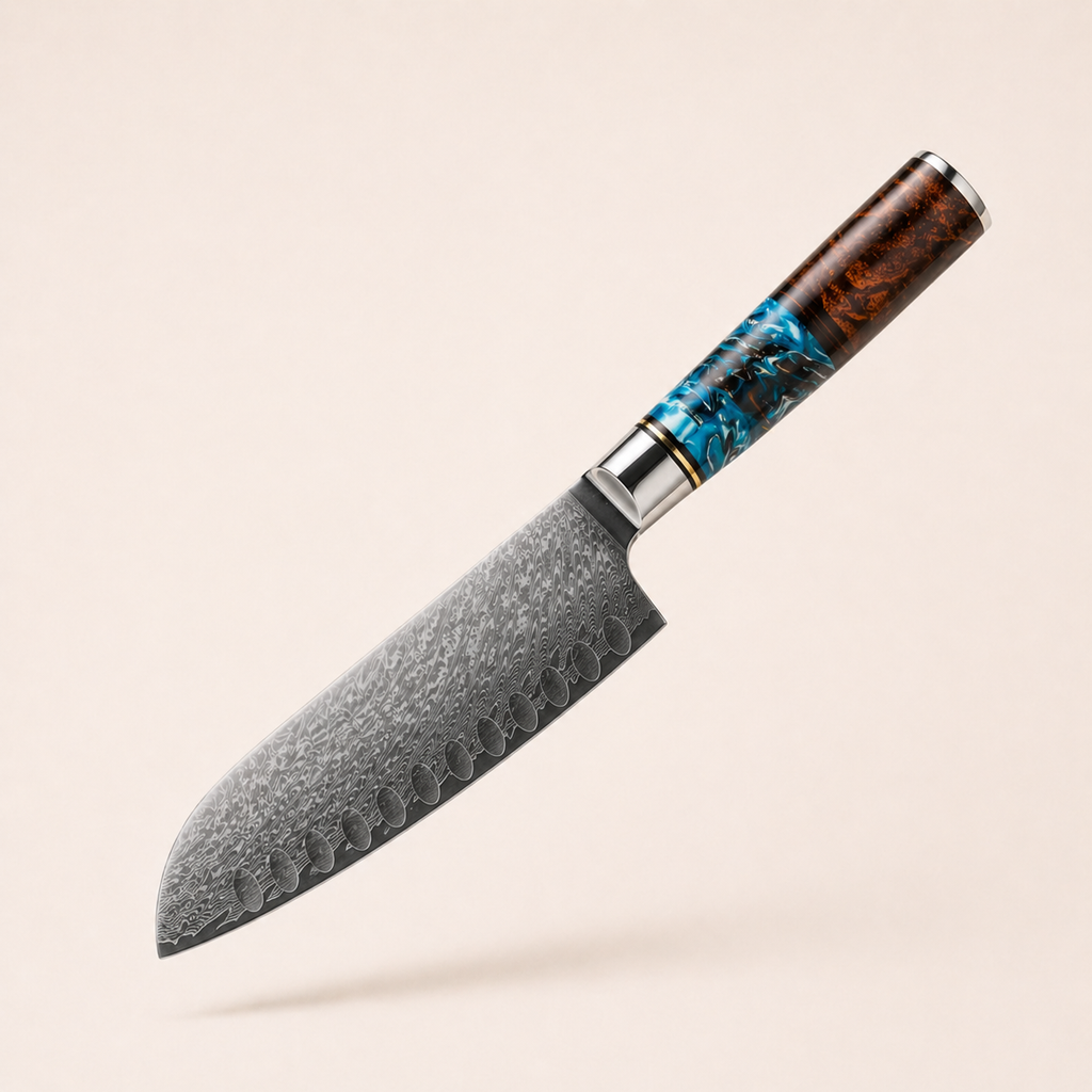 Couteau Santoku Damas 7"