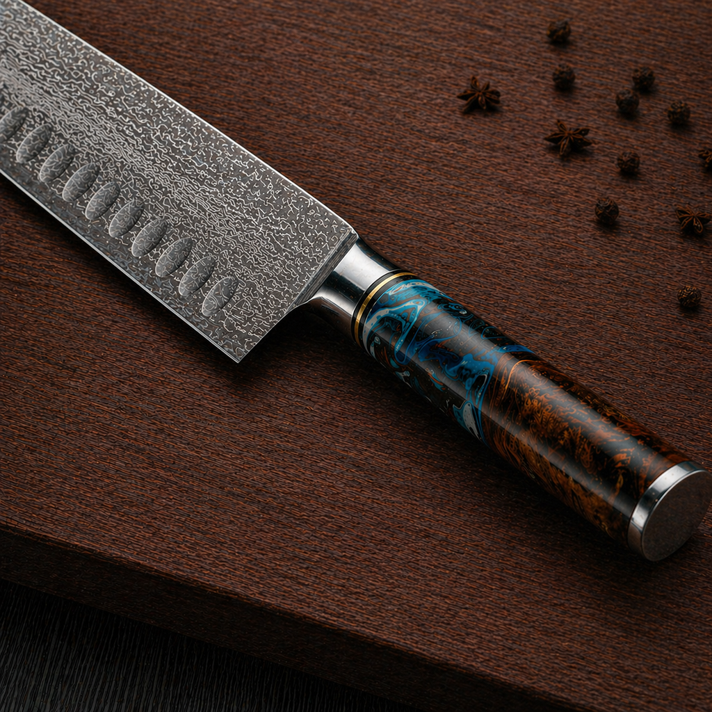 Couteau Santoku Damas 7"