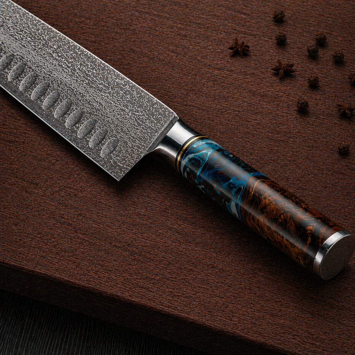 Couteau Santoku Damas 7"