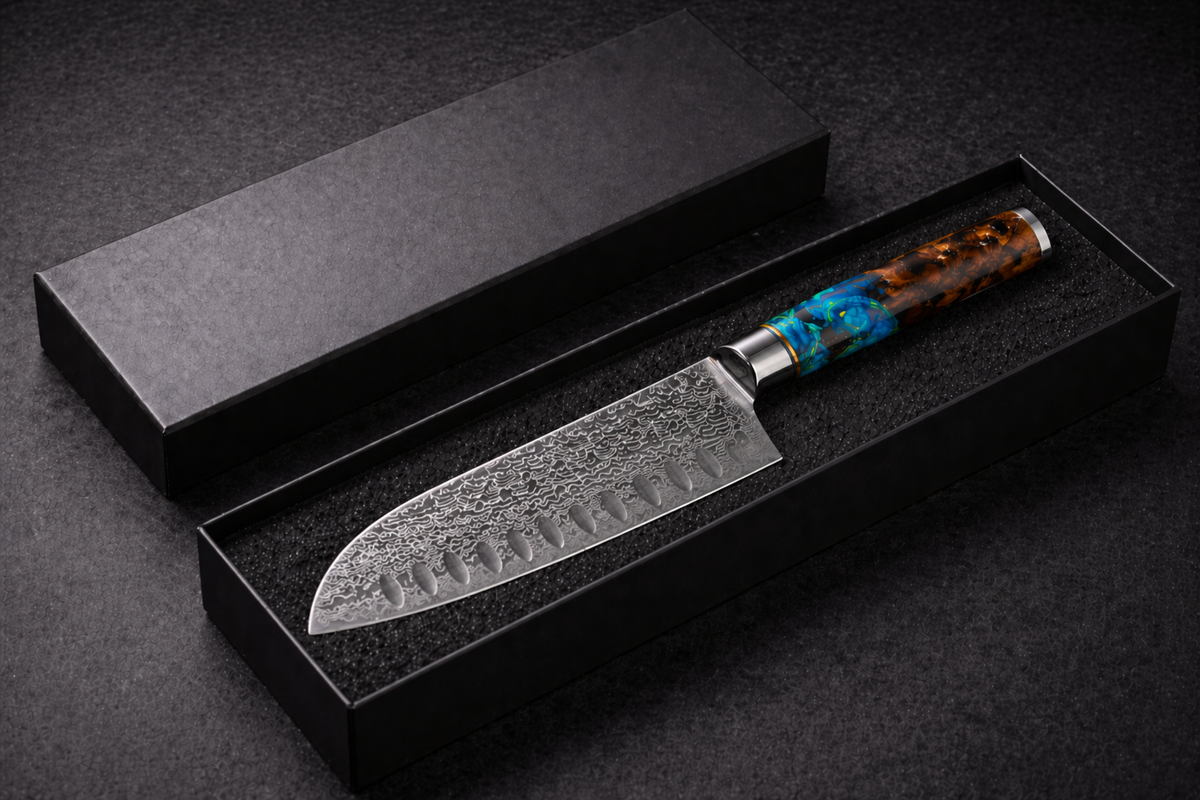 Couteau Santoku Damas 7"